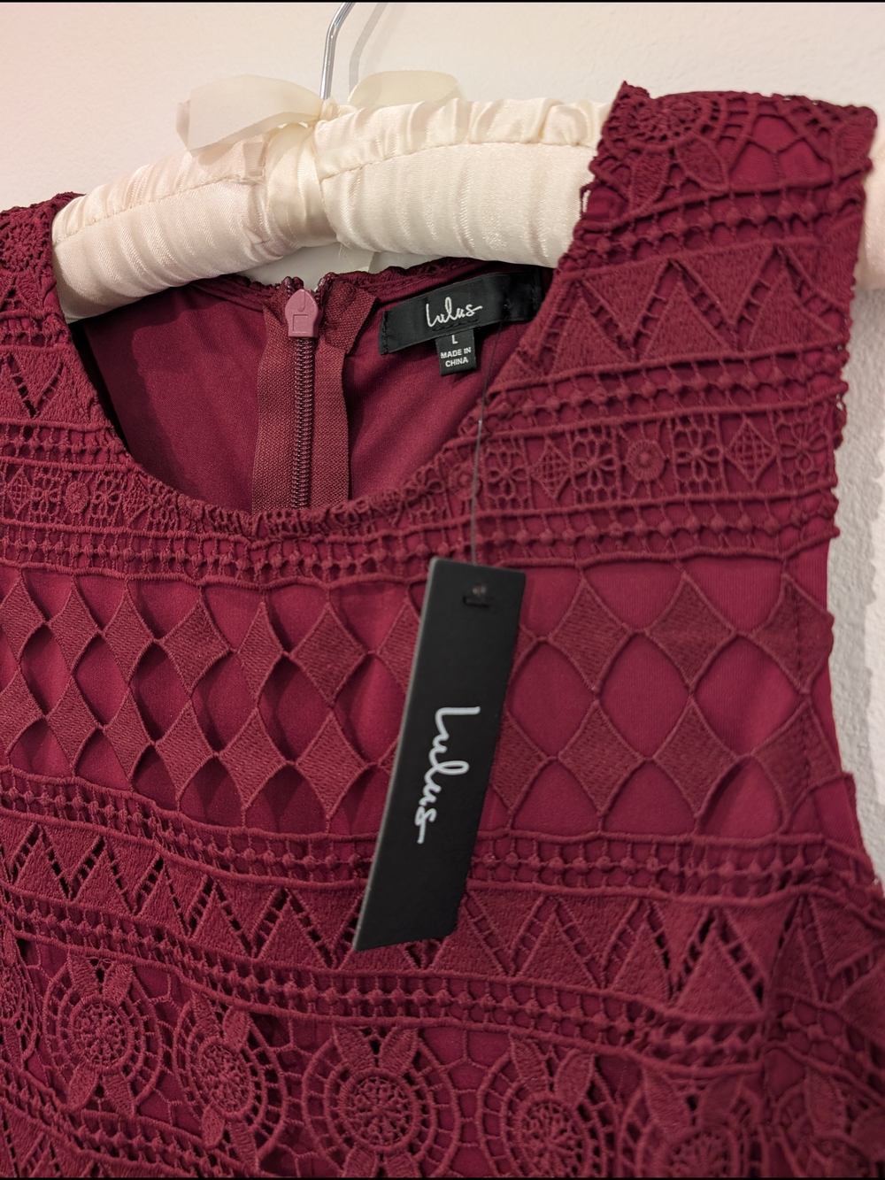 Lulu's Madly In Love Sleeveless Burgundy Lace Fit & Flare Dress - Picture 7 of 10